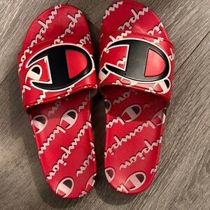 Champion Red and Black Logo Slides